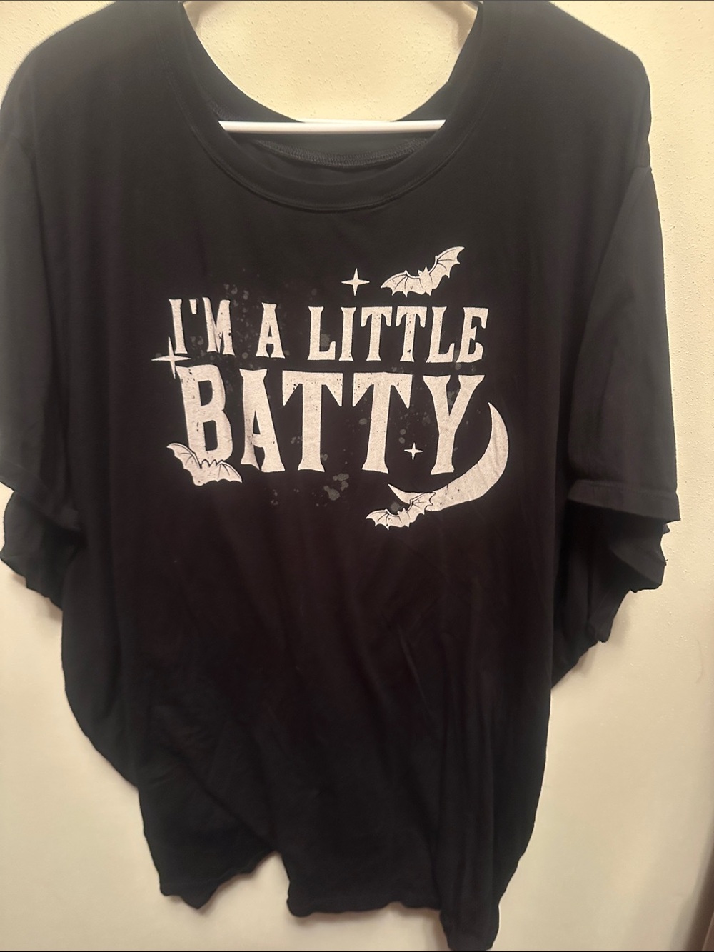 torrid Black Graphic Tee with White Bat Print